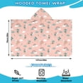 thumbnail image 2 of Pink Fairy Rainbow Pattern Hooded Bath Towel，50"x30" for Ages 3 To 12 Kids, Quick Dry Lightweight Soft Microfiber Hood Beach Towel Cover Up for Kids, 2 of 7