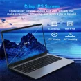 thumbnail image 4 of 14.1" Portable Business Laptop- Office 2024 FHD IPS Display Intel Celeron N3060 CPU 2-2.5 GHz 6GB RAM 192GB Storage Windows 11 Silver, 4 of 5