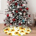 thumbnail image 5 of Yiaed European-style Pattern Sunflower A Print Christmas Tree Skirt , Tree SkirtsTree Mat for Christmas Winter Holiday Indoor Decorations-30", 5 of 7