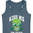 thumbnail image 3 of Instant Message - St. Patrick's Day - Kiss Me I'm Irish - Women's Racerback Tank Top, 3 of 6