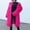 Hot Pink, variant on Y-Sunset Winter Jackets for Women Faux Fur Coat with Solid V-neck,Holiday,Wedding,Party ,Christmas,L,Pink
