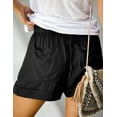 thumbnail image 2 of Doublju Women's Elastic Waist Comfy Casual Shorts with Pockets, 2 of 4