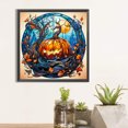 thumbnail image 2 of Pintura de diamante 5D DIY Taladro redondo completo Calabaza impar Vitral Decoración para el hogar Hugtrwg Para estrenar, 2 of 9