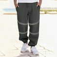 thumbnail image 2 of WREESH Men's Night Reflective Jogger Sweatpants Fashion Joggers Sports Pants Cotton Sweatpants Trousers Long Pants Dark Gray, 2 of 9