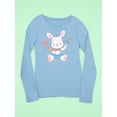thumbnail image 3 of Cute Bunny With Flower Long Sleeve Toddler -Image by Shutterstock,  2 Toddler, 3 of 4