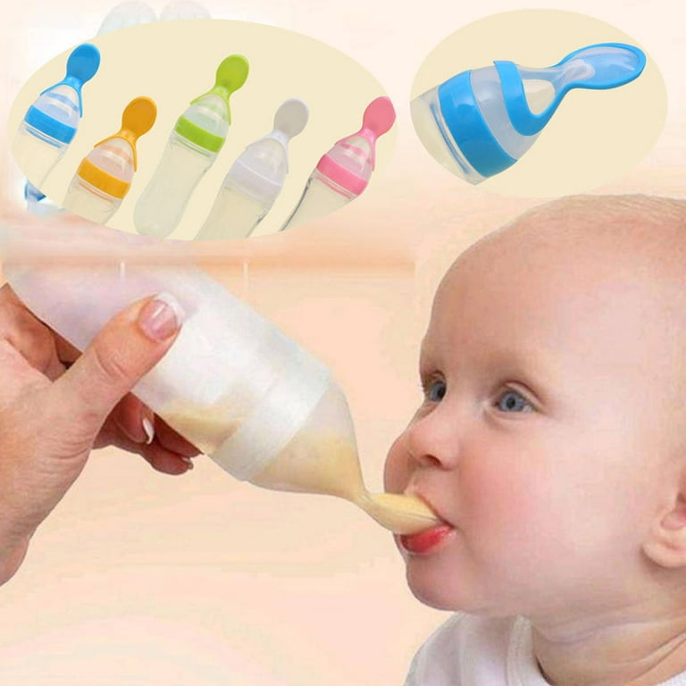 Baby Feeding Bottle Dolphin Silicone Rice Cereal Spoon Newborn Tableware  Baby Goods Feeding Spoon