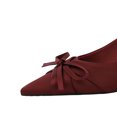thumbnail image 2 of Women Pointed Toe Stiletto High Heels 6CM Satin Pumps Bow Wedding Evening Party, 2 of 6
