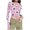 Pink, variant on T-Shirts for Women Casual Floral Printed Crewneck Long Sleeve Basic Going Out Slim Lightweight Crop Tops Navy 2XL