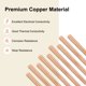 thumbnail image 2 of Uxcell 2-Pack Barra Redonda de Cobre 4mm x 250mm T2 Stock de Cobre, 2 of 7