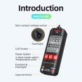 thumbnail image 4 of BSIDE A1 Multimeter LCD Digital Tester Voltage 2000 Counts DCAC Voltage Frequency Resistance NCV Continuity Live Wire Neutral Wire Check True RMS Meter with Storage Zipper Case With Zipper Case, 4 of 7