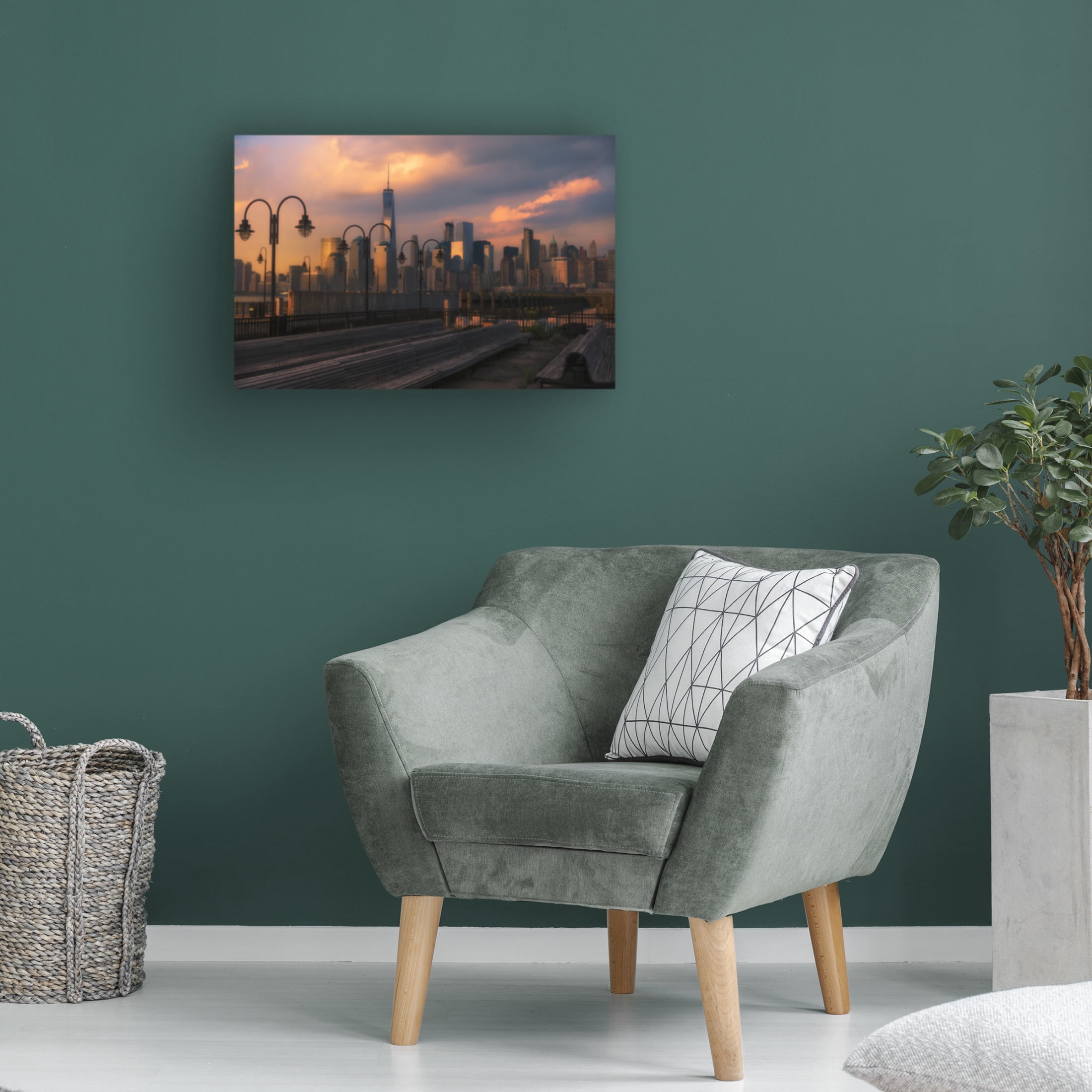 Canvas Wall Art - David Martin Castan 'Old Nyc' Wall Art for Living Room, Bedroom, or Office Décor by Trademark Fine Art - 47 x 30 Inches