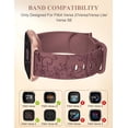 thumbnail image 3 of TOYOUTHS Floral Engraved Watch Band Compatible with Versa 2/Versa/Versa Lite/Versa SE, Soft Silicone Cute Wildflowers Butterflies Sport Laser Watch Strap Replacement Wristband for Women, 3 of 6