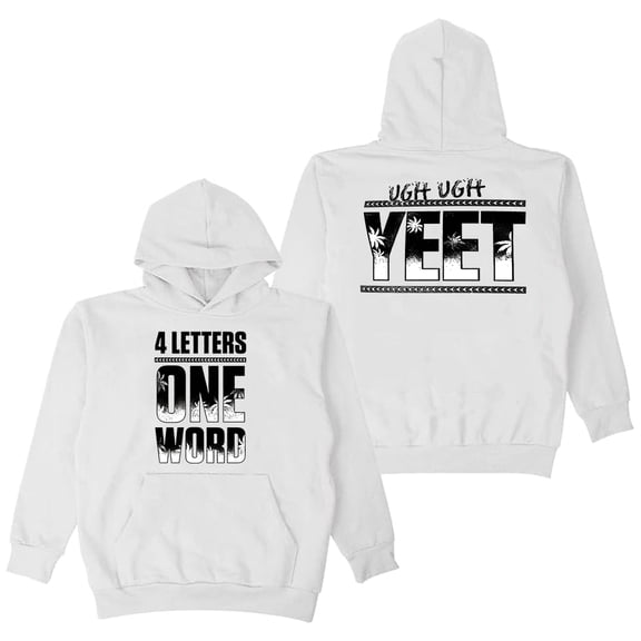 Jey Uso Four Letters One Word Hoodie Long Sleeve Streetwear Women Men Hooded Sweatshirt