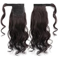 thumbnail image 4 of Benehair Wrap Around Ponytail Human Hair Extensions Body Wave Ponytail Extension With Comb Clip in Natural Black Human Hair for Women 18"-90g Wavy, 4 of 10