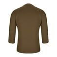 thumbnail image 4 of Iugvhana Men's 3/4 Sleeve T-Shirt Big and Tall Casual Solid Color Round Neck Blouses Shirts Relaxed Fit T Shirts Khaki S, 4 of 5