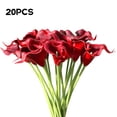 thumbnail image 1 of Paquete de flores artificiales Flor de simulación Ornamento de mesa de oficina en casa Decoración floral falsa, Rosa roja 20 piezas Jumpingount HA8913-03B, 1 of 6