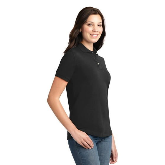 Polo Pique Authority® Cotton Heavyweight Ladies L420 Port X1SqwIaZxq