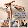 thumbnail image 4 of Case For Apple iPhone 17 Pro Max 6.9-inch, Compatible With MagSafe，Integrated Retractable Metal Ring Holder ShockProof Protective Car Mounted Magnetic Case,Brown,For iPhone 17 Pro Max, 4 of 10