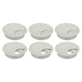 thumbnail image 1 of Grommet de Escritorio de 3 Pulgadas, 6Pcs Grommet de Cable para Gestión de Cables, Tapa de Agujero de Cable, Gris, 1 of 6
