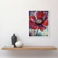 thumbnail image 2 of Red Anemone Flower Bloom Watercolour Illustration Art Print Framed Poster Wall Decor 12x16 inch, 2 of 5