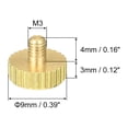 thumbnail image 2 of Pulgar Moleteados Tornillos, M3x4mm Planos Latón Pernos Agarre Perillas Sujetadores para PC, Electrónica, Mecánica 5uds, 2 of 4