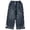 Dark Blue, variant on Teen Girl Jeans Size 14 Comfy Elastic Waist Pull on Wide Leg Jeans Comfy Solid Color Long Trousers Streetwear Back To School Clothes
