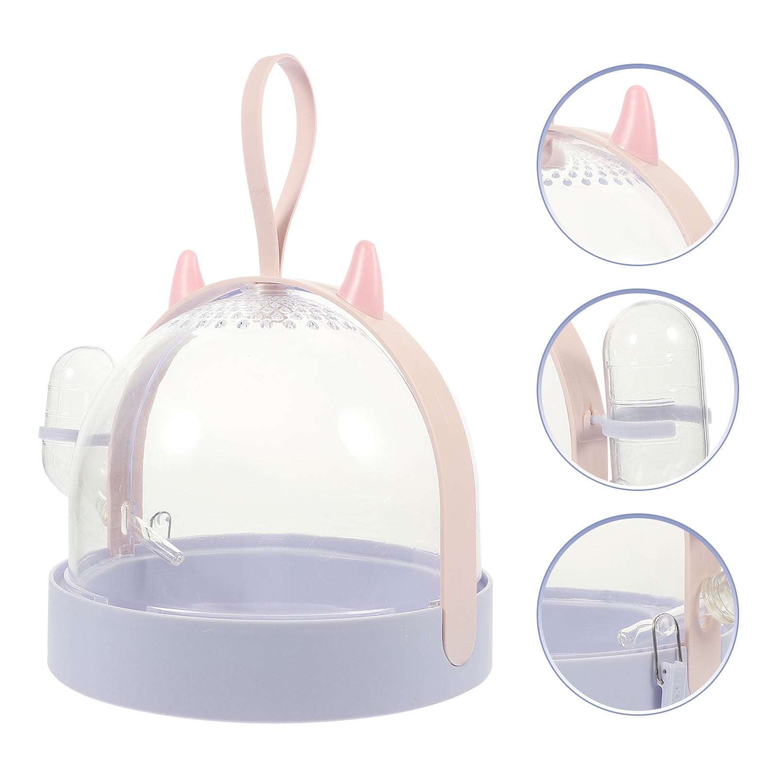 LOLIPPYY Durable Purple Hamster Travel Cage Portable Carrier for Small Pets Like Hamsters and Chinchillas