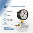 thumbnail image 2 of Gas Test Pressure Gauge 30 Pound, 30 PSI / 200kPa, 3/4” FNPT Connection, Brass Valve, Chrome Plated Steel Body Assembly., 2 of 6