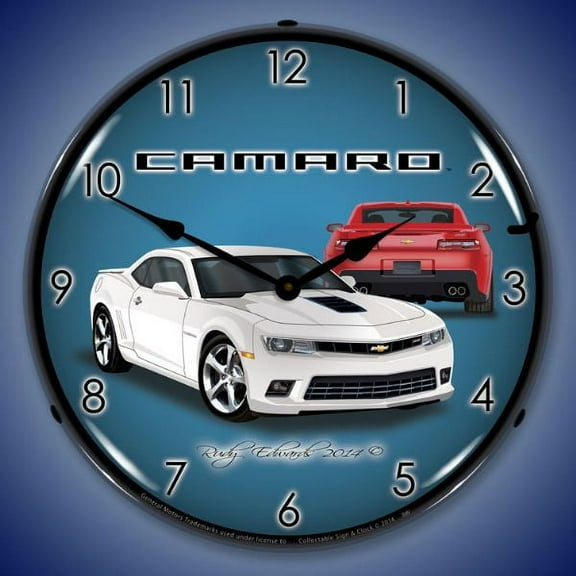2014 SS Camaro Summit White Wall Clock, Lighted