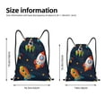 thumbnail image 4 of Kdxio Spaceships and Stars Print Drawstring Backpack Bag,Waterproof Draw String Back Sack, Gym Drawstring Bags Swim Bag For Unisex, 4 of 9