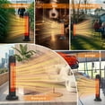 thumbnail image 3 of EastVita Outdoor Infrared Heaters for Patio, Electric 3 Heat Levels Patio Heater(750W/1500W), 1500W Portable Patio Heater, Remote Control & 24 Timer, Large Heaters, 3 of 6
