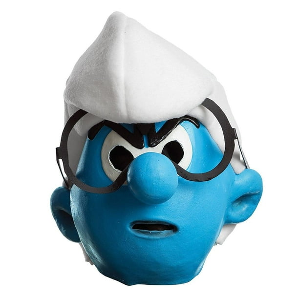 Smurfs The Lost Village Brainy Smurf Child S Costume Half Mask Walmart Com Walmart Com
