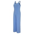 thumbnail image 6 of GILIGEGE Women's Casual Loose Overalls Jumpsuits One Piece Sleeveless Flowy Wide Leg Long Pant Rompers Wide Leg Overalls for Women Sleeveless Jumpsuits Suspender Overalls Loose Comfy Baggy Rompers, 6 of 7