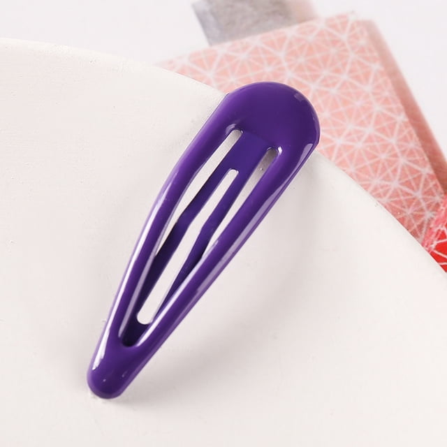 Metal Snap Hair Clip Snap Hair Clip Snap Hair Pins Metal Hair Barrettes Snap Hair Clips Metal Bright Color Cute Prevent Slip Hair Barrettes Hair Accessories For GirlsS159-35
