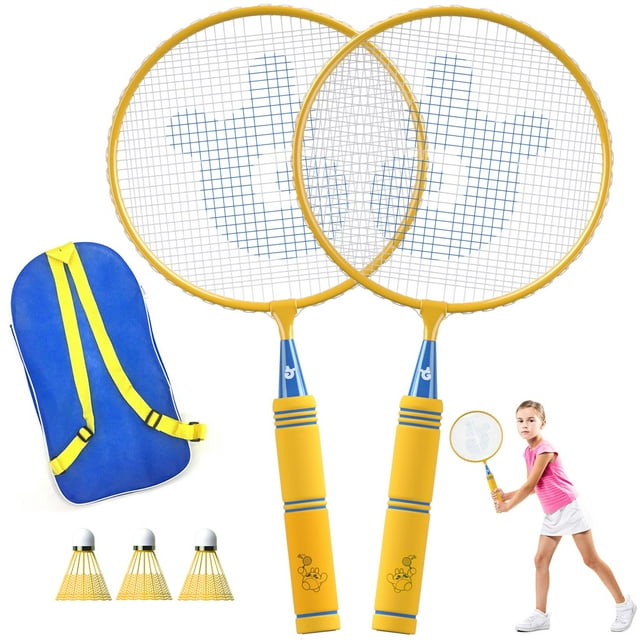 Set de bádminton para niños JOY SPOT! Raquetas ligeras de 44 x 22 cm