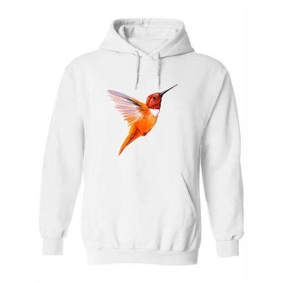 Orange Hummingbird Watercolor  Hoodie Women -Image by Shutterstock, Female 3X-Large