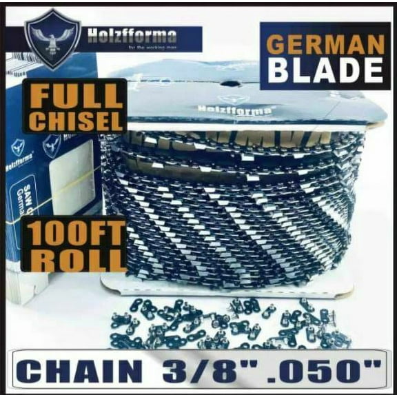 Holzfforma® 100FT Roll 3/8€� .050'' Full Chisel Saw Chain
