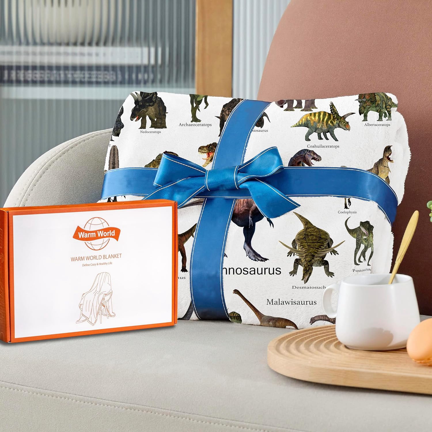 Dinosaur Blanket for Boys, Kids Blanket Super Soft and Cozy 50×60in Funny Dinosaur Throw Blanket Design is Gift for Kids,Fluffy Cozy Fleece Toddler Blanket