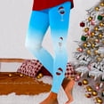 thumbnail image 2 of HAPIMO Yoga Legging Pants for Women Trousers Trendy Clothes Christmas Print Western Ethnic Running Sports Stretch High Rise Fall Blue L, 2 of 3