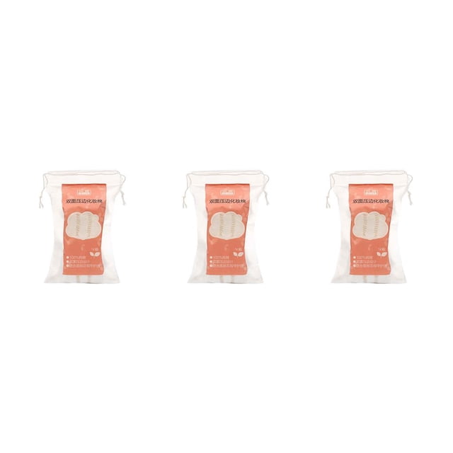 VONKY 50 Pieces Makeup Pads Soft Cotton Cosmetics Foundation Eyeshadow Remover Home Salon Drawstring Holder Remove Tool 6 * 5cm 3Set