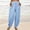 Blue, variant on SELONE Womens Casual Pants Pull on Plus Size Mid Rise with Pockets Cotton Go Out Pants Ankle Length Baggy Fashion Clothes Blue XL