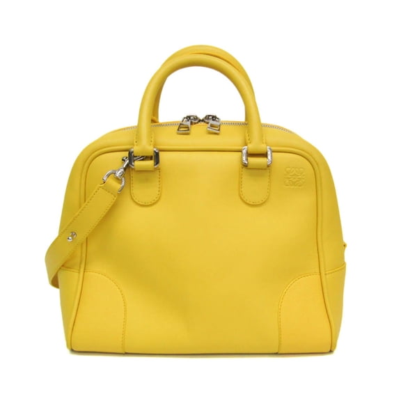 Pre-Owned Loewe Amazona 75 Medium 301.30.L03 Women,Men Leather Handbag,Shoulder Bag Yellow