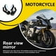 thumbnail image 2 of Paquete de 2 Motocicleta Vista trasera Espejos 360 ° Rotación de gran angular Visión Corrosión Resistente a la resistencia a mano Accesorios de ciclomotor negro Advancent VI002053-01B, 2 of 7