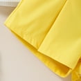 thumbnail image 4 of LEEy-world Bébé Fille Cadeaux Bambin Filles Bébés Imprimés Mignons Hauts à Manches Courtes Shorts Rouges avec Bandeaux 3pcs Ensemble Tenues, Jaune, 4 of 5
