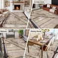 thumbnail image 5 of Rectangle Area Rugs 5 x 7 Ft, Farmhouse Wood Grain Non-Slip Residential Carpet, Vintage Country Barn Gate Brown Indoor Crawling Mats Runner Rugs for Living Room/Dining Room/Bedroom, 5 of 8