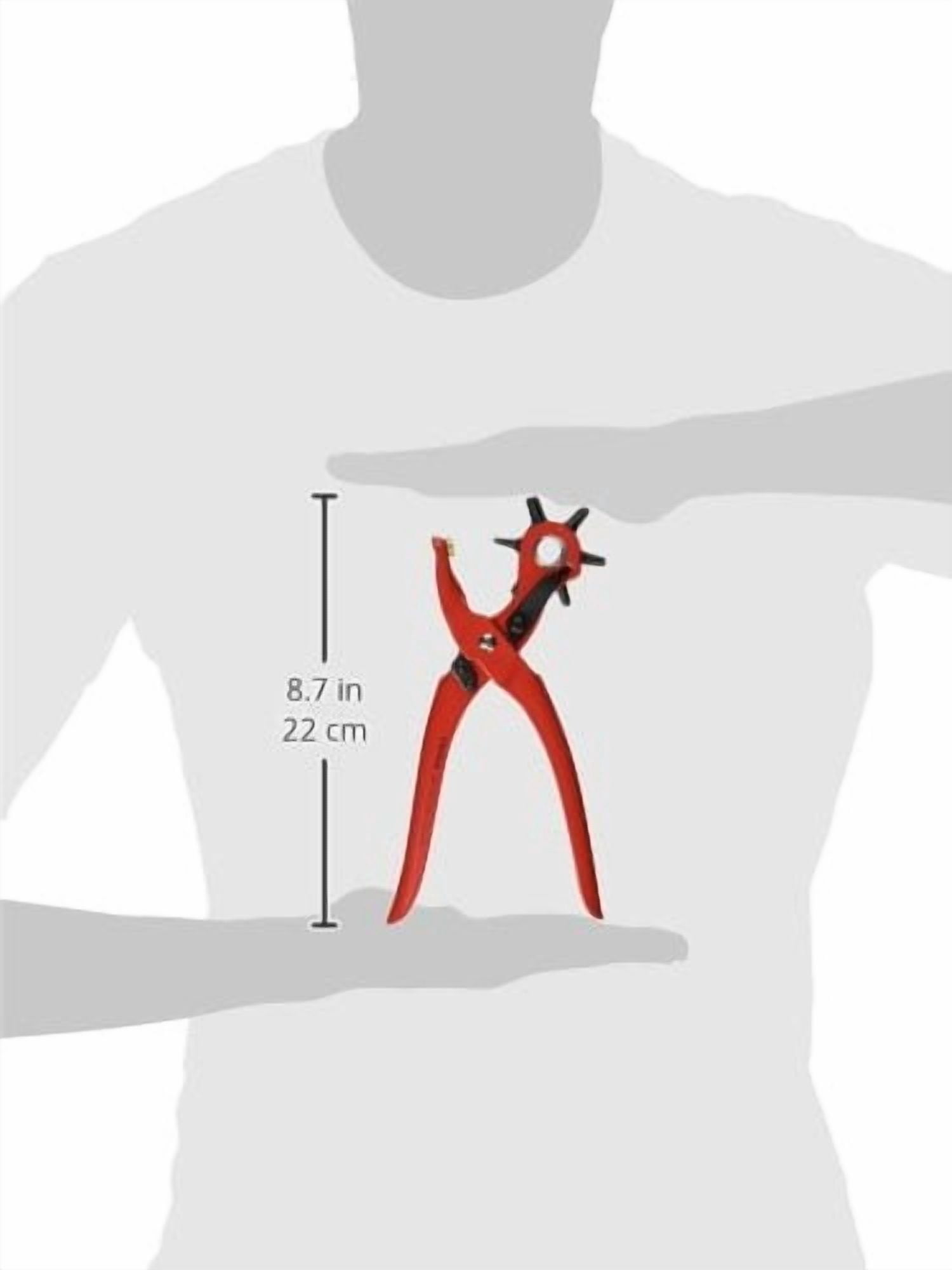 KNIPEX - 90 70 220 Tools - Revolving Punch Pliers (9070220), Red