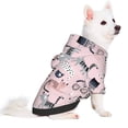 thumbnail image 2 of Fotbe Cat Print Small Dog Sweater Hoodies Pet Grey Hooded Soft Fleece Sweatshirts with Pocket Fall Winter Puppy Cat Sweaters Warm Clothes-Medium, 2 of 7