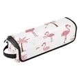 thumbnail image 2 of Hair Tool Organizer Bag with Heat Resistant Mat Removable Travel Storage Case for Hot Air Brushes Curling Irons Cute Pink Flamingos and Palm Trees, 2 of 8