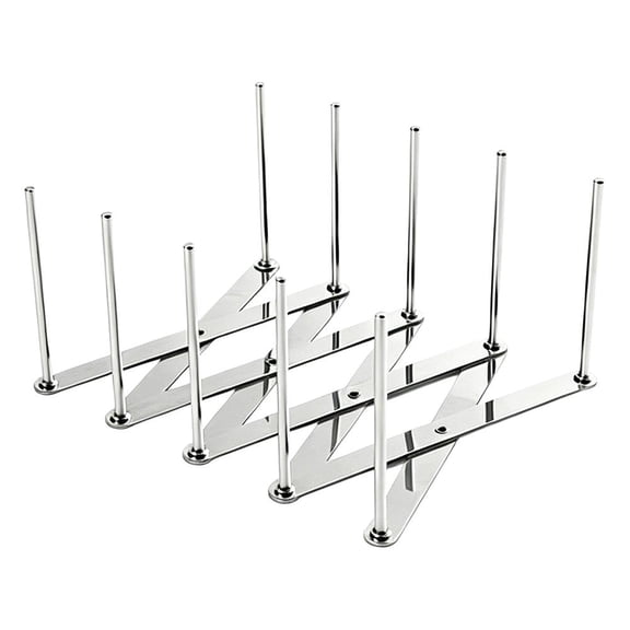Adjustable Plate Organizer Rack, Retractable Small Dish Drying Rack, Stainless Steel Pot Lid Organizer for Cabinet Kitchen Cover Cutting Board Bakeware Storage Steam Rack - Size S
