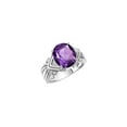 thumbnail image 6 of RYLOS Rings for Women Sterling Silver Ring 12X10MM Gemstone &  Diamonds Great Ring for Middle or Pointer Finger February Amethyst Jewelry  Size 9, 6 of 7